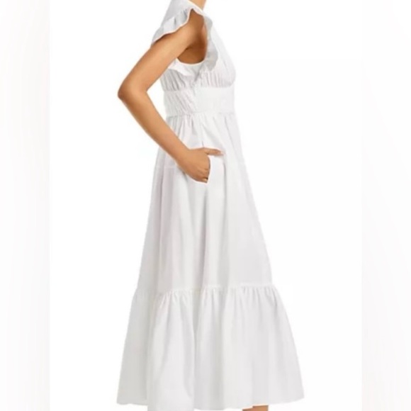Greta RUFFLE SLEEVE DRESS | Derek Lam 10 Crosby NWT | White | Size 4 - Picture 4 of 7